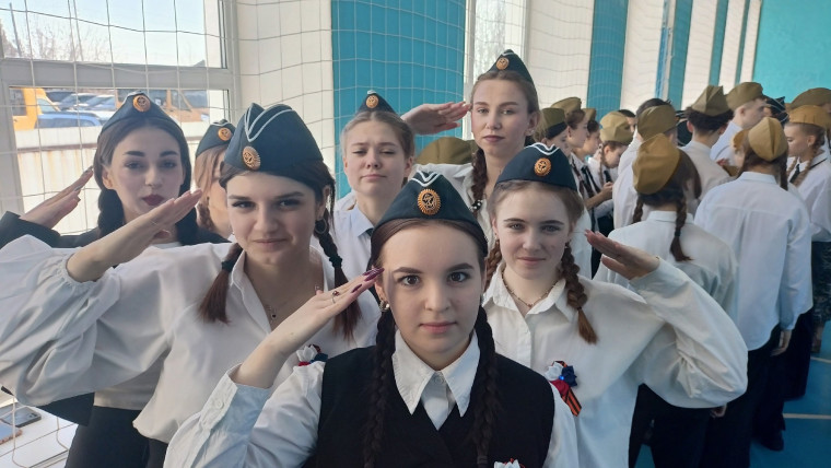 Парад песни и строя, посвященный Дню Защитника Отечества.
